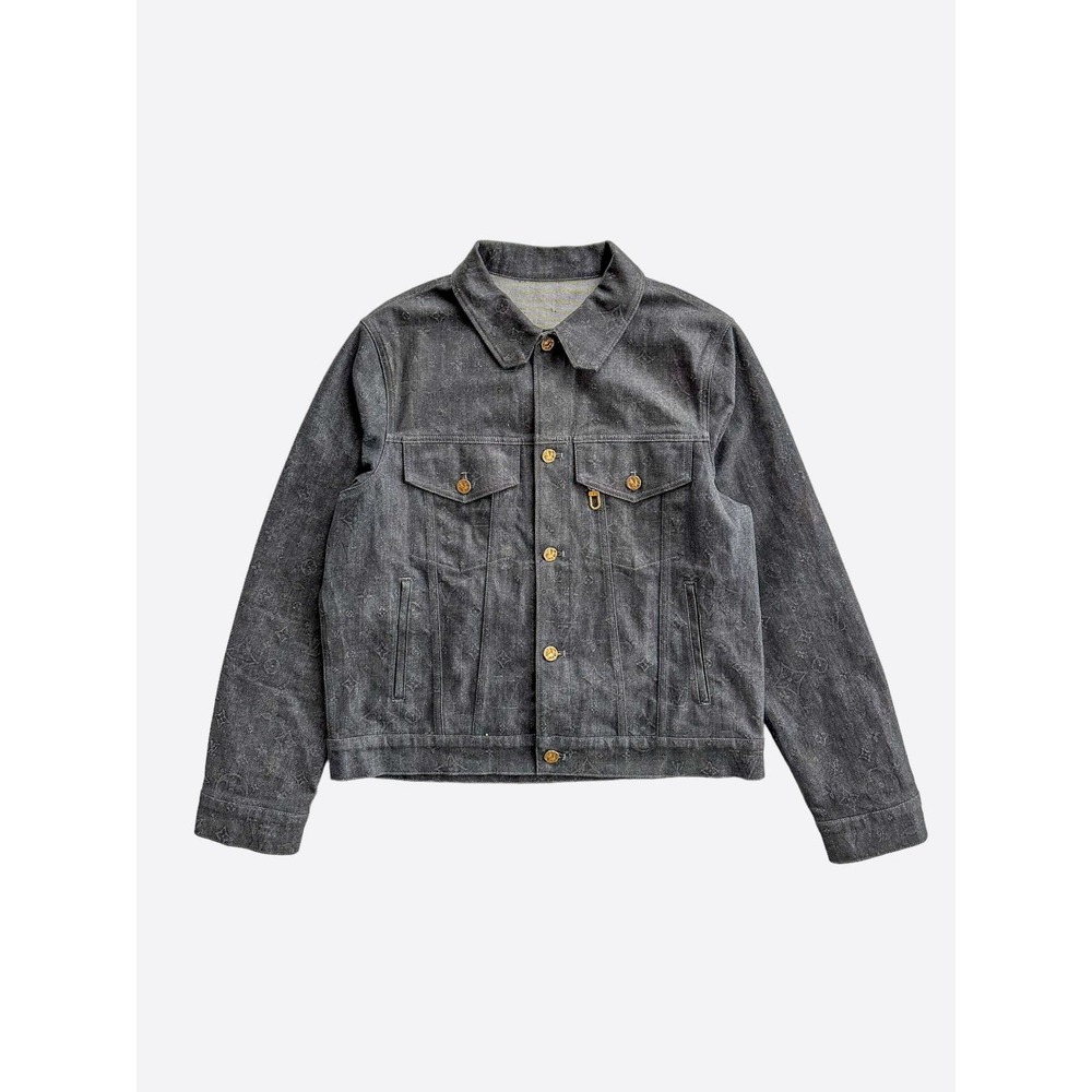 Louis Vuitton Black DNA Monogram Denim Jacket